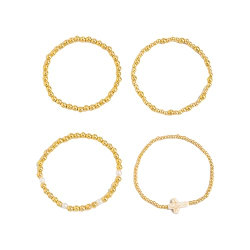 Gothic Crosses Pendant Perlen Armband Set Mit Unregelmäßigen Nachahmung Perlen Hip Hop Schmuckgeschenk Ideen Trendy Crosses Kette Set von SLXLYH