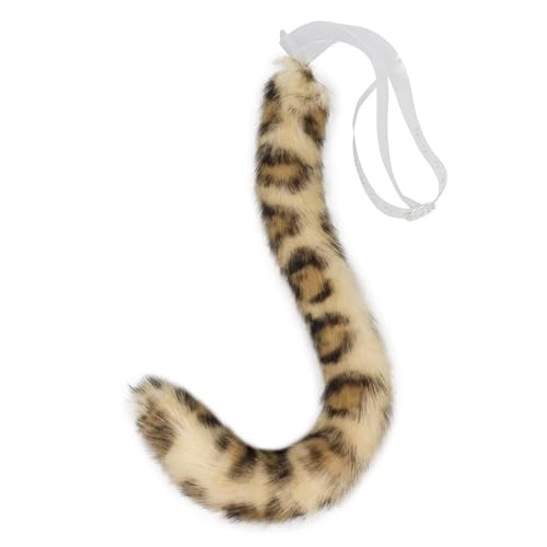 SLXLYH Anime Cosplay Requisiten Füchse Schwanz Lange Kunstpelze Füchse Leopard Wolf Halloween Weihnachten Party Geschenke Spielzeug für Erwachsene Teenager Leopard, leopard, One size von SLXLYH