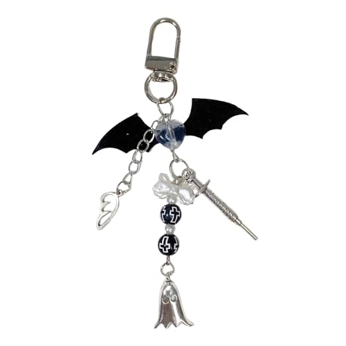 SLXLYH Aufsichtsberufe Halloween Bat Telefon Quasten Farbenfrohe Perlen Keychain Anhänger Mobile Telefonkette Stylish Bag Accessoire SLXLYH Aufsichtsberufe Halloween Bat Telefon Quasten Farbenfrohe Perlen Keychain Anhänger Mobile Telefonkette Stylish Bag Accessoire von SLXLYH