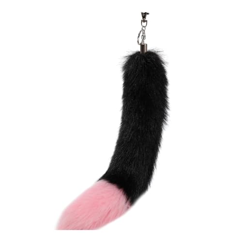 SLXLYH Einfache Füchse Schwanz Quasten Schlüsselbund Hanging Ornamente Schlüsselringbeutel Charme Anhänger Autoschlüsselhalter Handtasche Taschen Dekoration von SLXLYH