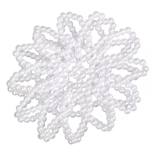 SLXLYH Elastisches Haarnetz mit Perlen, gehäkelt, handgefertigt, stilvoll, Ballett, Tanz, Schlauchschal für Tänzer, Krankenschwestern und Flugbegleiter von SLXLYH