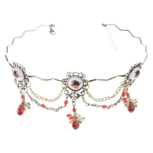 SLXLYH Elegante Halskette in Tropfenform mit Vintage-Rosen-Designs, Schmuck-Accessoire für trendige Frauen, stilvolle Outfits von SLXLYH