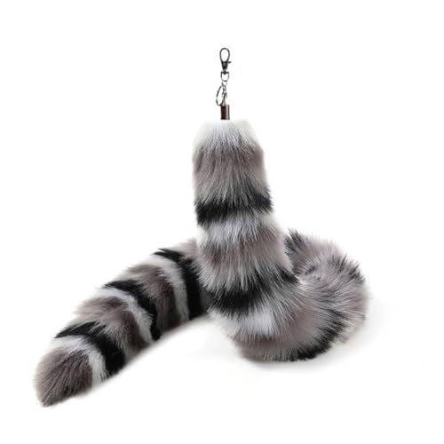 SLXLYH Eleganter Schlüsselanhänger mit Fuchsschwanz-Anhänger, modischer Schlüsselanhänger, Dekoration, Spielzeug für Auto oder Tasche, Nummer 3, 80 cm SLXLYH Eleganter Schlüsselanhänger mit Fuchsschwanz-Anhänger, modischer Schlüsselanhänger, Dekoration, Spielzeug für Auto oder Tasche, Nummer 3, 80 cm von SLXLYH