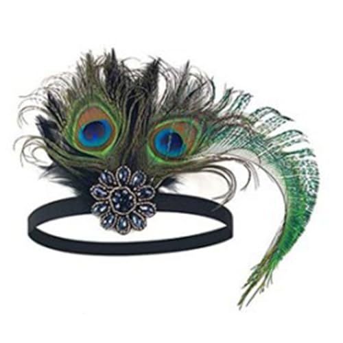 SLXLYH Flapper-Stirnband, 1920er-Jahre, Bälle, Tänzerin, Kopfschmuck für besondere Anlässe, Hochzeit, Verlobung, Nacht, Kopfbedeckung, Haarstyling (2) von SLXLYH