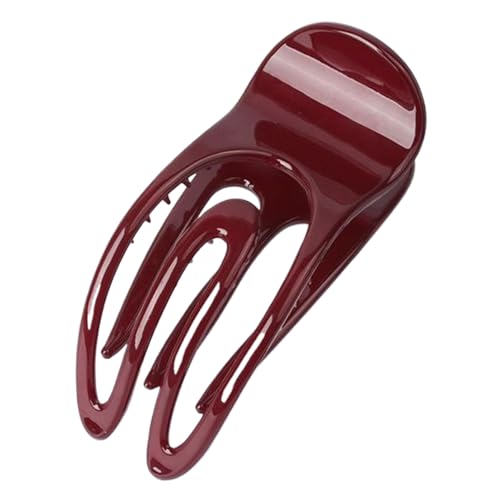 SLXLYH Gebogene Haarklammer für Damen, für den täglichen Gebrauch, ausgehöhlt, modischer Druck, starke sichere Haarklammer für verschiedene Outfits, Weinrot SLXLYH Gebogene Haarklammer für Damen, für den täglichen Gebrauch, ausgehöhlt, modischer Druck, starke sichere Haarklammer für verschiedene Outfits, Weinrot von SLXLYH