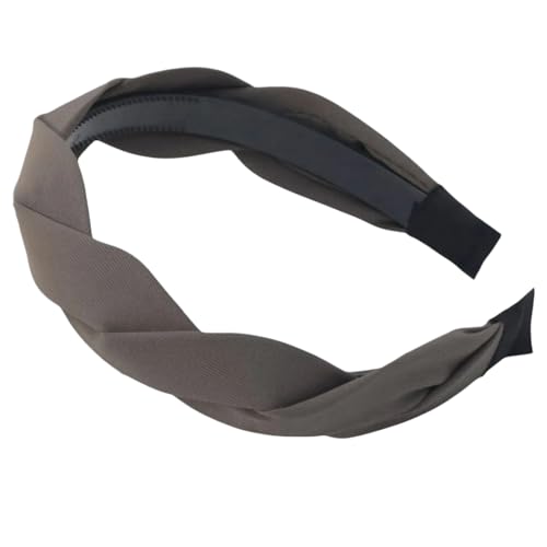 SLXLYH Geflochtenes breites Haarband für Damen, modisches Haar-Accessoire, Kostüm, Kopfbedeckung für stilvolle Frauen (Khaki) von SLXLYH
