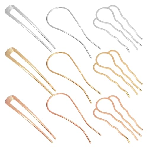 SLXLYH Haarnadeln in einzigartiger Form, groß, französisches Metall, Styling-Zubehör für Damen, Dutt, Haarteile, modische Haardekorationen (Set 3) von SLXLYH