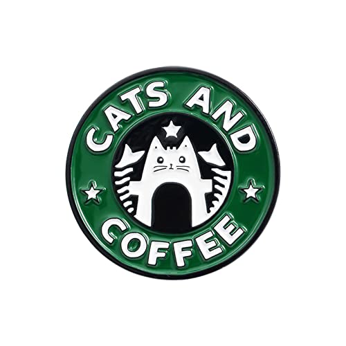 SLXLYH Handgefertigte Brosche mit Katzen und Kaffee, exquisite Dekoration für Damen, Herren, Mädchen, Modeschmuck SLXLYH Handgefertigte Brosche mit Katzen und Kaffee, exquisite Dekoration für Damen, Herren, Mädchen, Modeschmuck von SLXLYH