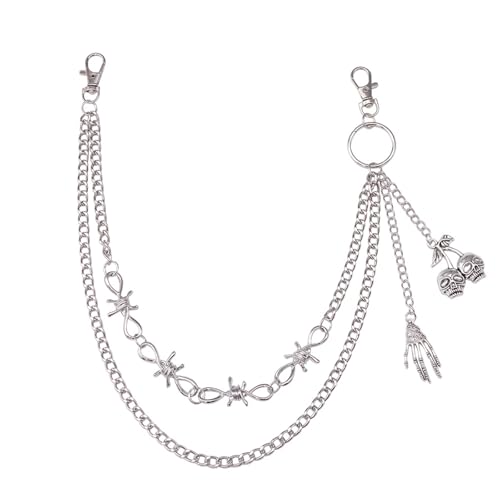 SLXLYH Längenverstellbare Kette, einzigartige, modische glatte Metallkette, Party-Kette für Damen und Herren, Length about 49cm Pendant about 4cm, Metall SLXLYH Längenverstellbare Kette, einzigartige, modische glatte Metallkette, Party-Kette für Damen und Herren, Length about 49cm Pendant about 4cm, Metall von SLXLYH