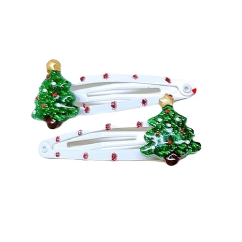 SLXLYH Schöne Haarspange mit Weihnachtsmotiv für Damen und Mädchen, rutschfeste Seiten-Haarnadel, ideal für Weihnachtsveranstaltungen und Festivals (Weihnachtsbaum 2) von SLXLYH