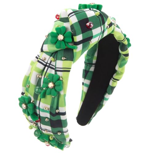 SLXLYH StPatricks Day Haarreif, ästhetischer Festival-Charm, Haarreif, Festival, Kopfschmuck, geknotetes Haarband, Karneval, Party, Kopfbedeckung (F) von SLXLYH