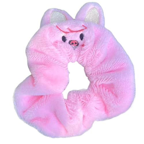 SLXLYH Stoff-Hasen-Haarseil, Cartoon-Design, einfarbig, geknotet, elastisches Haarband für verschiedene Haartypen (D#) von SLXLYH