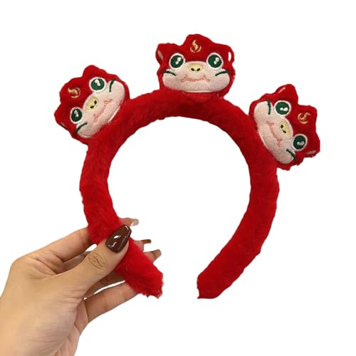 SLXLYH Stylisches Plüsch-Haarband für chinesische Schlangenveranstaltungen, für Erwachsene und Kinder, saisonaler Feiertags-Kopfschmuck (K1324, drei rote Schlangen) von SLXLYH