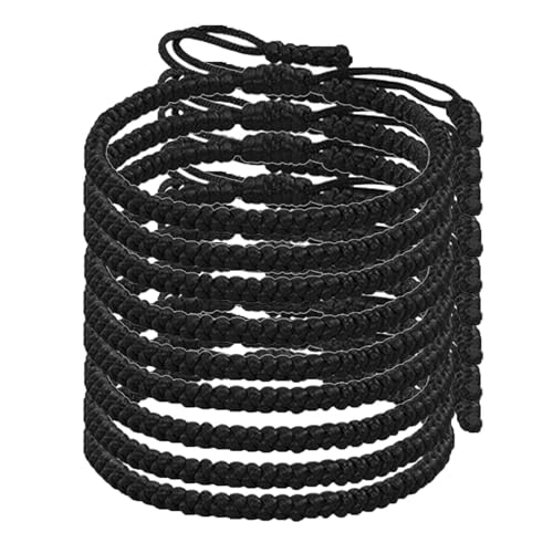 SLXLYH Verstellbares, handgefertigtes Armband-Set, handgewebte Schnur, Schmuck, gewebte Armbänder mit verstellbarer Größe für Damen, The circumference of the bracelet is 17-28cm, Kordel von SLXLYH