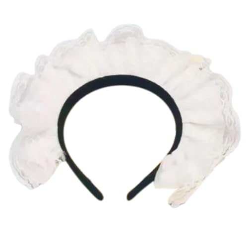SLXLYH Zarte Cosplay-Stirnbänder, japanische Plissee-Spitze, Haarreif, Halloween, Party, Kostüm, Kopfschmuck für Damen und Mädchen (2) von SLXLYH