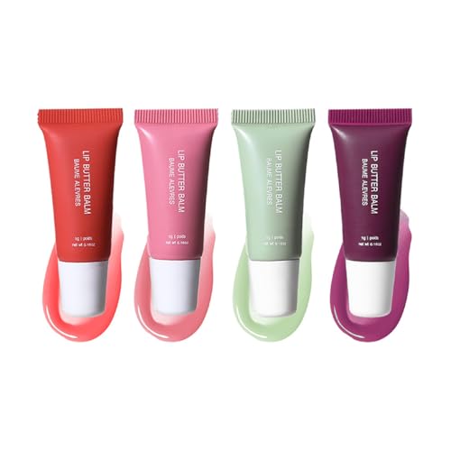 Sheer Tinted Lip Stain Hydrating Lip Balm Getönte Lippen Butterbalsam Set Sugar Lip Gloss für feuchtigkeitsspendende beruhigende Lippen Auto von SLXLYH
