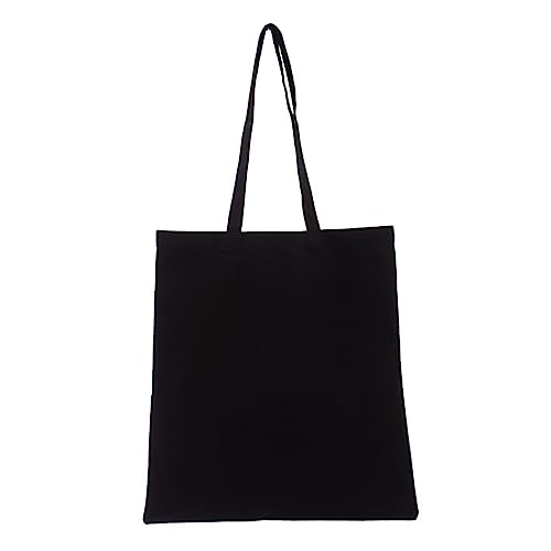 Shopper Tote Bag Shopping Große Kapazität Handtasche Schwarz Weiß Blau Gelb Lila Grau Rot Hellgrün/Grün Minimalistische Schulter, Schwarz , One Size von SLXLYH