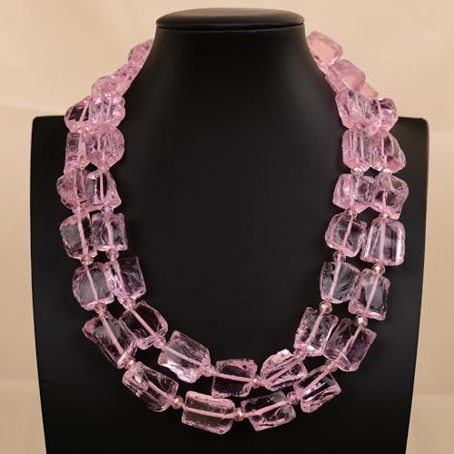 SLXWSXZE 2 Rows Glass Quartz Nugget Rough Crystal Multi Strands Necklace Lady Heavy Jewelry SLXWSXZE 2 Rows Glass Quartz Nugget Rough Crystal Multi Strands Necklace Lady Heavy Jewelry von SLXWSXZE