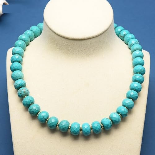 SLXWSXZE Blue Faceted Gems Stone Gold Plated Clasp Necklace Bracelet Earrings Sets For Women von SLXWSXZE