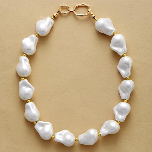 SLXWSXZE Holiday Cultured Baroque Pearl Aesthetic Women Strand Collar Choker Ocean Necklace Classy Designer Jewelry von SLXWSXZE