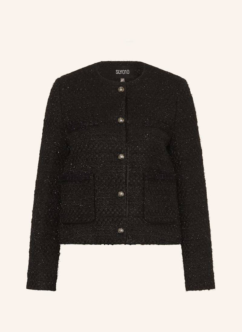 Sly 010 Bouclé-Jacke Annalena Mit Glitzergarn schwarz von SLY 010