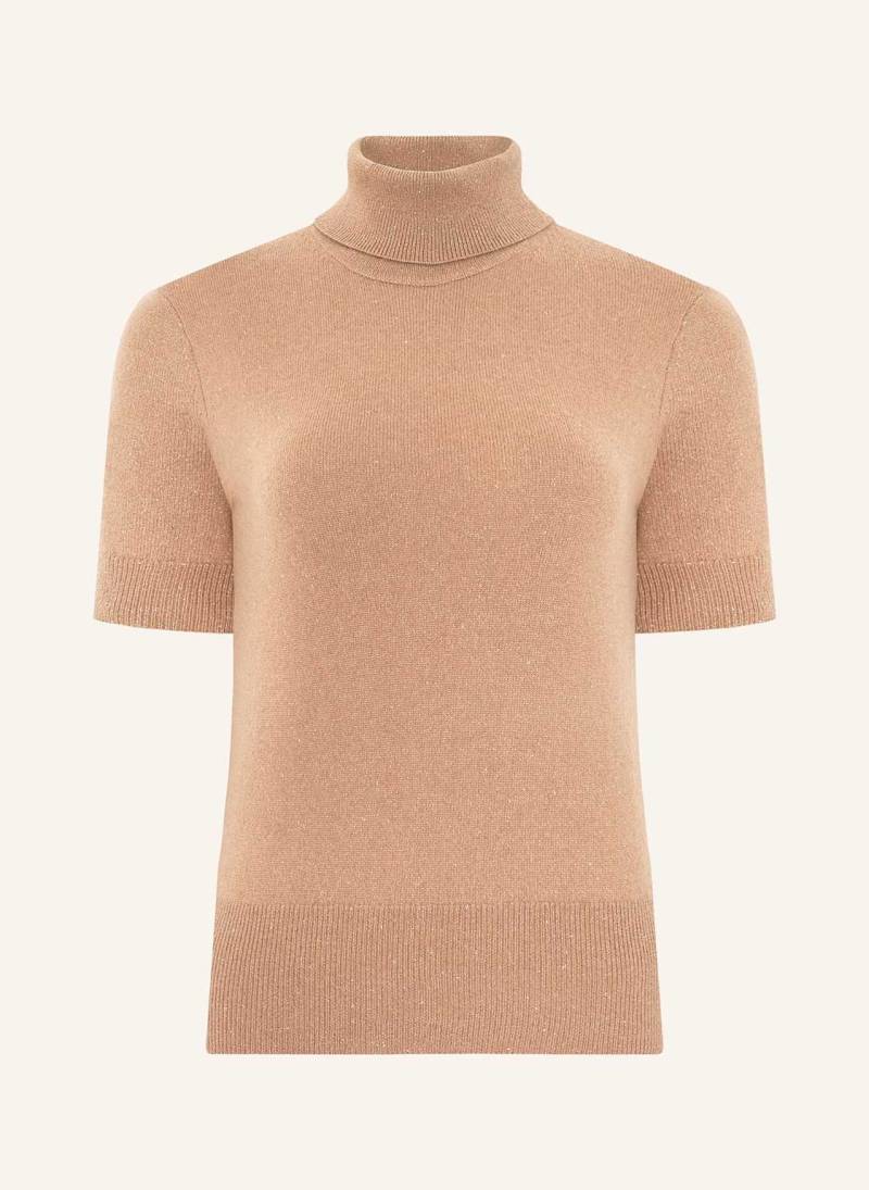 Sly 010 Rollkragenpullover Franci Aus Cashmere Mit Glitzergarn beige von SLY 010