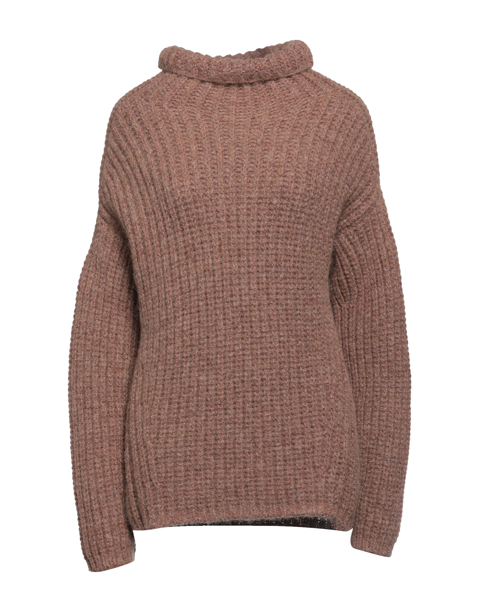 SLY010 Rollkragenpullover Damen Hellbraun von SLY010