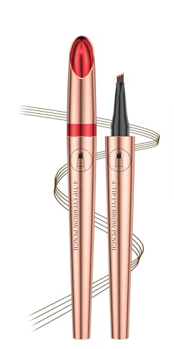 Augenbrauenstift 4-Point Fork Tip Waterproof Eyebrow Pencil Long Lasting Kreiert eine natürliche Brauenform Geeignet für professionelles Make-up und Anfänger (2) von SLYHHZHMY
