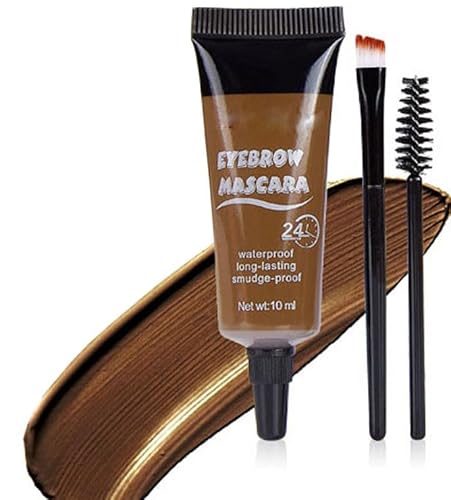 Getönte Augenbrauenfärbung (mit zwei Augenbrauenfarben) Wasserfestes, wischfestes Augenbrauenfärbeset Augenbrauenvoluminisierende Wimperntusche ohne Zusatzstoffe (1) von SLYHHZHMY