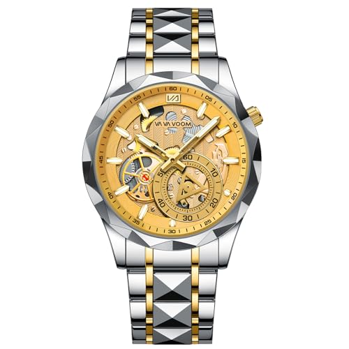 SLYHHZHMY Herrenuhr Ausgehöhlt Uhr Geschäft Minimalistische Uhr Quarzuhr Nachtlicht Uhr Handgelenk Timing Uhr (J-SAN) von SLYHHZHMY