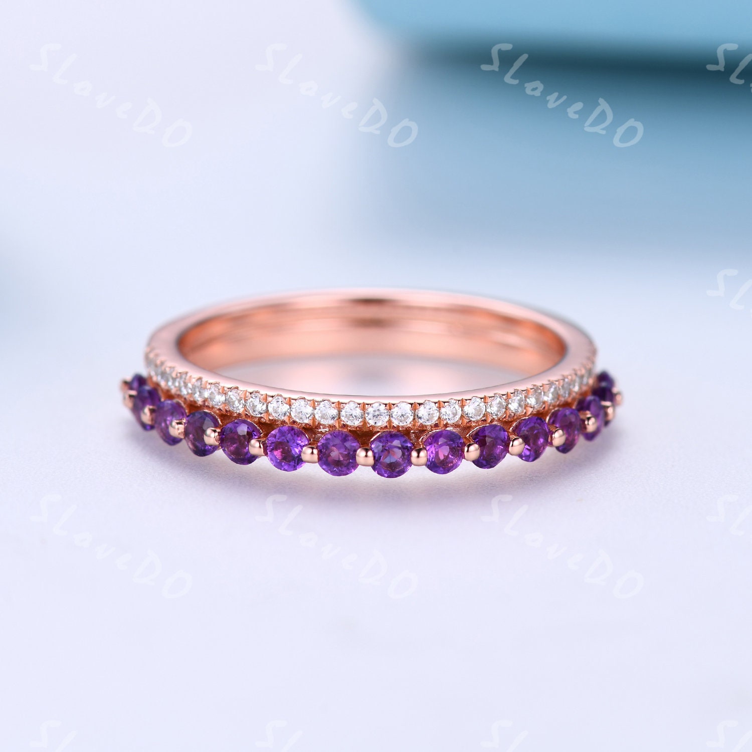 Danity Amethyst Verlobungsring Natürlicher Ring Diamant Ehering Versprechen Februar Geburtsstein Ringe Für Frauen Chirstmas Geschenk von SLoveDO