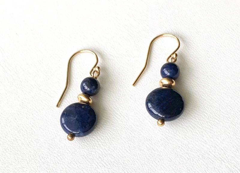 Lapis Und Gold Gefüllt Ohrringe Lapis Und Gold Gefüllt Ohrringe von SLynetteJewelry