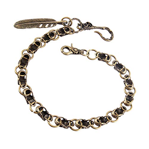 SM SunniMix 57 Cm Wallet Chain Starke Biker Trucker Key Jeans, Antike Bronze, 57 cm von SM SunniMix