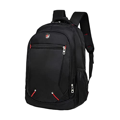 Laptop Rucksack 15,6 Zoll Herren, Schule Uni Rucksack, Leichte Laptoptasche, Große Kapazität Schulrucksack, Business Handgepäck für Schule Arbeit Wandern Uni Reisen College Arbeit fahrrad, Schwarz von SM SunniMix