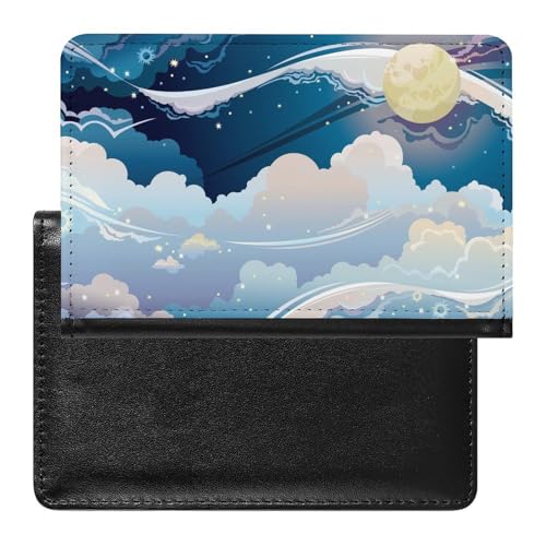 Reisepasshülle Sterne Und Mond Reisepass Schutzhülle Geldbörsen Für Kreditkarten Ausweis Reisedokumente von SMACQ