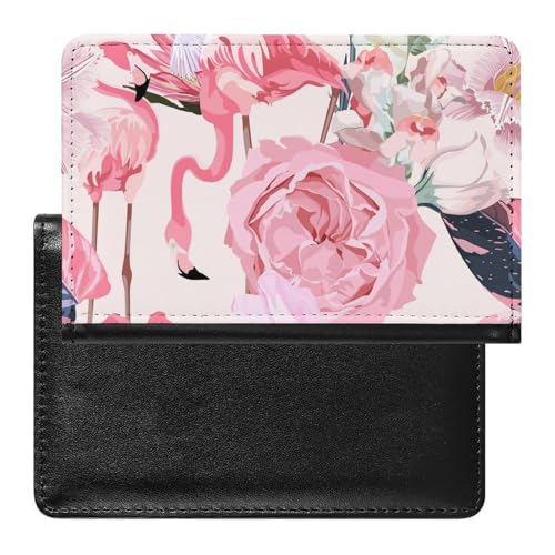 SMACQ Reisepass Hülle Aquarell Flamingo Passhülle Reisepassetui Reisezubehör Passport Holder Für Damen Herren von SMACQ
