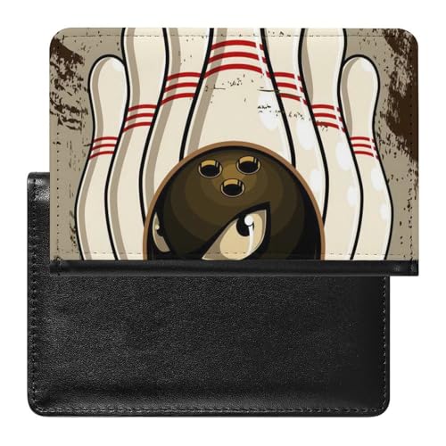 SMACQ Reisepass Hülle Bowling Passhülle Reisepassetui Reisezubehör Passport Holder Für Damen Herren von SMACQ
