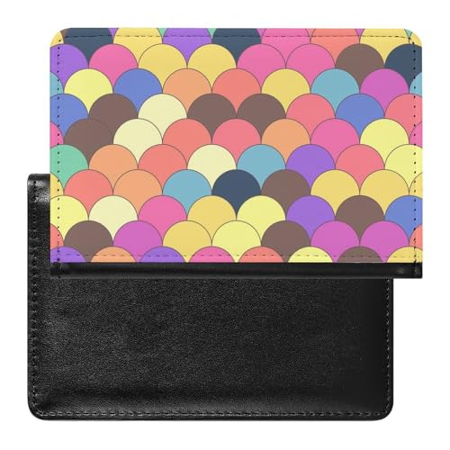 SMACQ Reisepass Hülle Bunte Meerjungfrau Passhülle Reisepassetui Reisezubehör Passport Holder Für Damen Herren von SMACQ