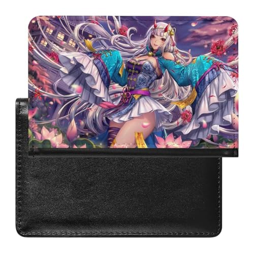 SMACQ Reisepass Hülle Cartoon Mädchen Passhülle Reisepassetui Reisezubehör Passport Holder Für Damen Herren von SMACQ