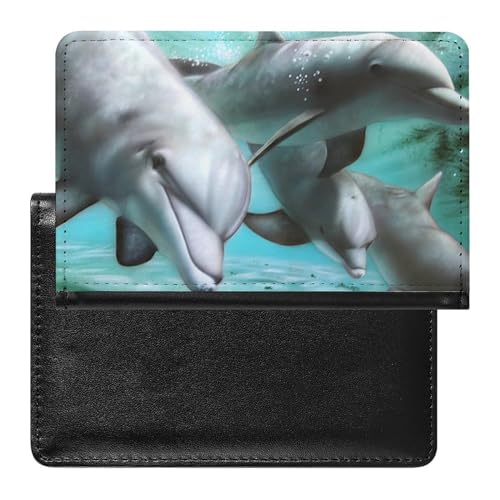 SMACQ Reisepass Hülle Delfin Passhülle Reisepassetui Reisezubehör Passport Holder Für Damen Herren von SMACQ