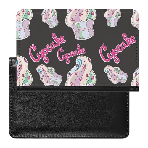 SMACQ Reisepass Hülle Eiscreme Passhülle Reisepassetui Reisezubehör Passport Holder Für Damen Herren von SMACQ