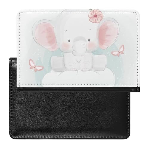 SMACQ Reisepass Hülle Elefant Passhülle Reisepassetui Reisezubehör Passport Holder Für Damen Herren von SMACQ