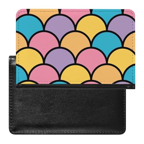 SMACQ Reisepass Hülle Farbe Meerjungfrau Passhülle Reisepassetui Reisezubehör Passport Holder Für Damen Herren von SMACQ