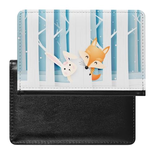 SMACQ Reisepass Hülle Fuchs Hase Passhülle Reisepassetui Reisezubehör Passport Holder Für Damen Herren von SMACQ