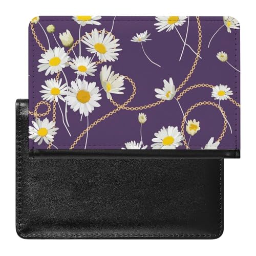 SMACQ Reisepass Hülle Gänseblümchen Passhülle Reisepassetui Reisezubehör Passport Holder Für Damen Herren von SMACQ