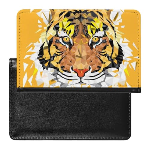 SMACQ Reisepass Hülle Goldener Tiger Passhülle Reisepassetui Reisezubehör Passport Holder Für Damen Herren von SMACQ