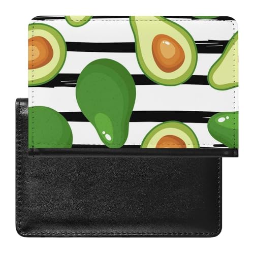 SMACQ Reisepass Hülle Grüne Avocado Passhülle Reisepassetui Reisezubehör Passport Holder Für Damen Herren von SMACQ