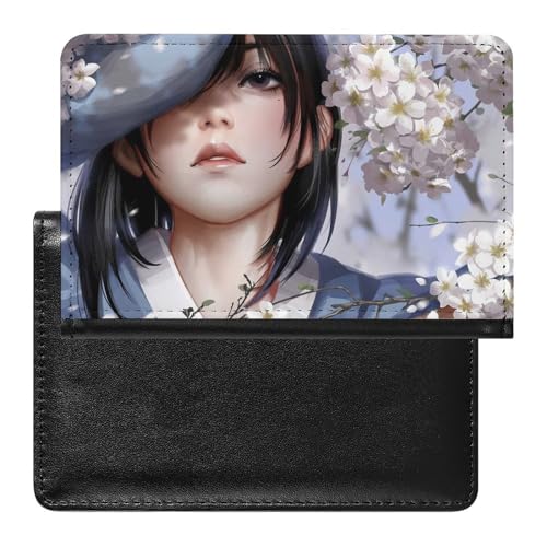 SMACQ Reisepass Hülle Japanisches Mädchen Passhülle Reisepassetui Reisezubehör Passport Holder Für Damen Herren von SMACQ