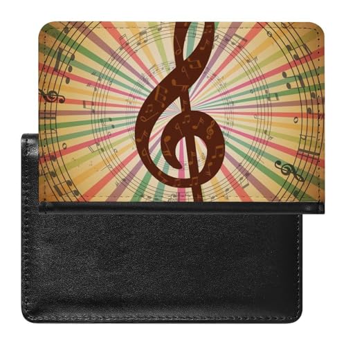 SMACQ Reisepass Hülle Retro-Musik Passhülle Reisepassetui Reisezubehör Passport Holder Für Damen Herren von SMACQ