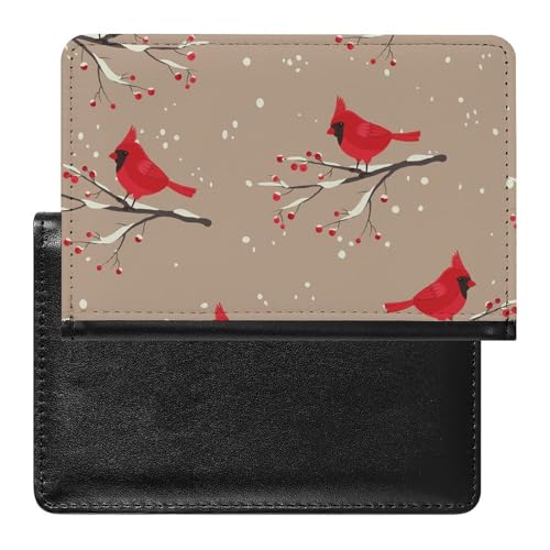 SMACQ Reisepass Hülle Roter Vogel Passhülle Reisepassetui Reisezubehör Passport Holder Für Damen Herren von SMACQ